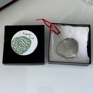Aspen Leaf holiday ornament